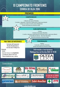 Premios campeonato Frontenis Cendea de Olza
